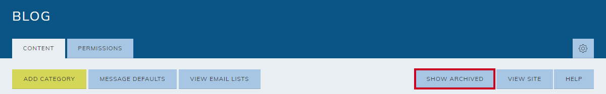 blog module, show archived button