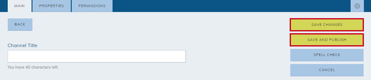 save changes or save and publish buttons