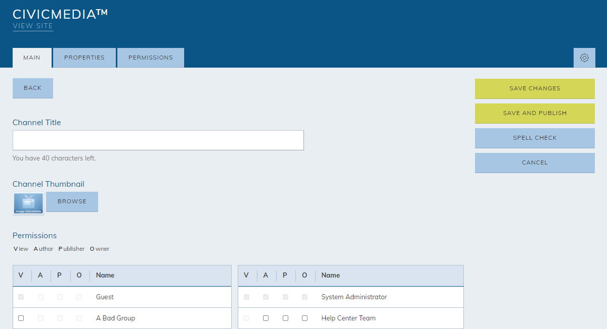 Channel information fields