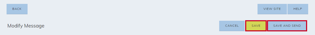 Save or save and send button.