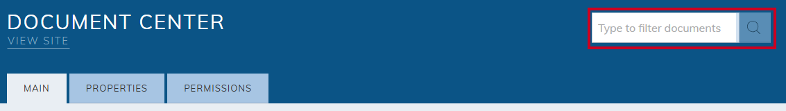 Document center search bar.