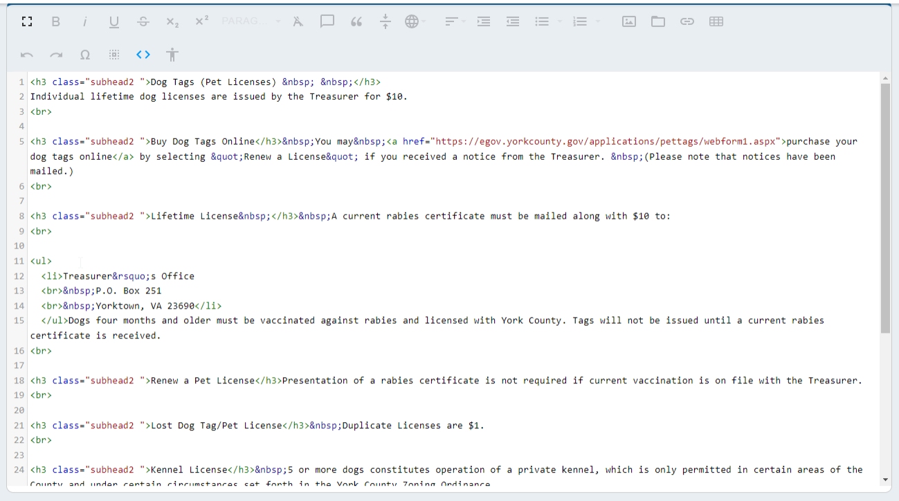 Cleaned up HTML