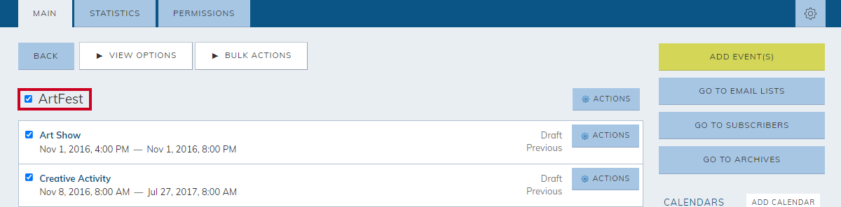 The Category's select all checkbox.