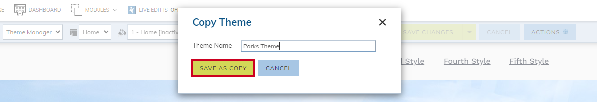Copied Theme's save as copy button.