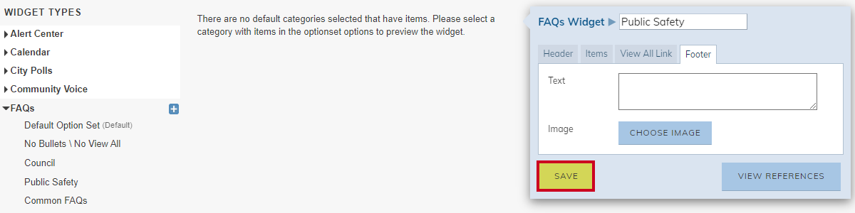 Option Set's Save button.