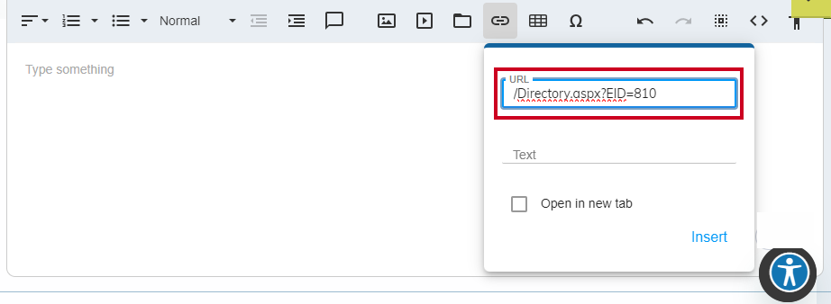 URL field.