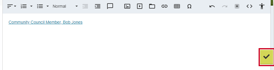 Green checkmark.