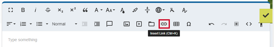 Insert Link icon.