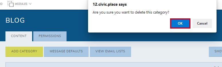 ok to delete category