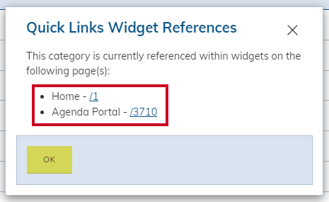 View the Widget References