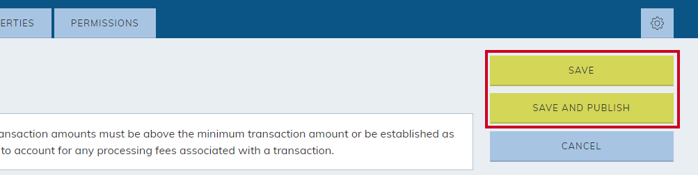 The green Save or Save and Publish buttons.