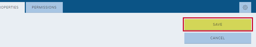 The tab's green save button.